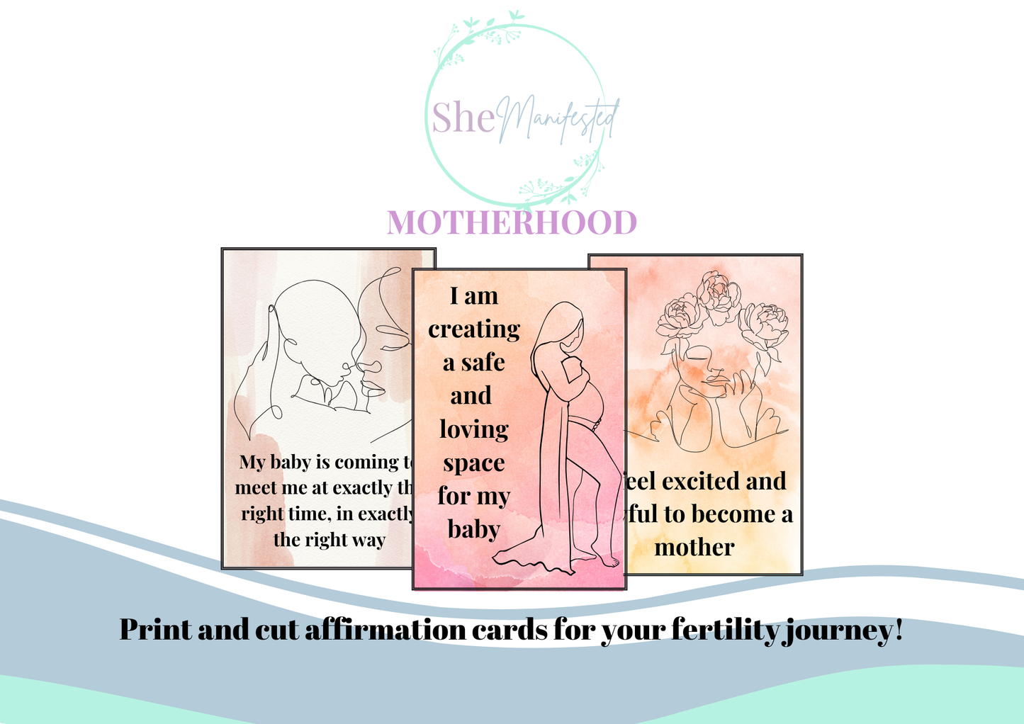 Conception and Fertility Journey Affirmation Cards for Pregnancy