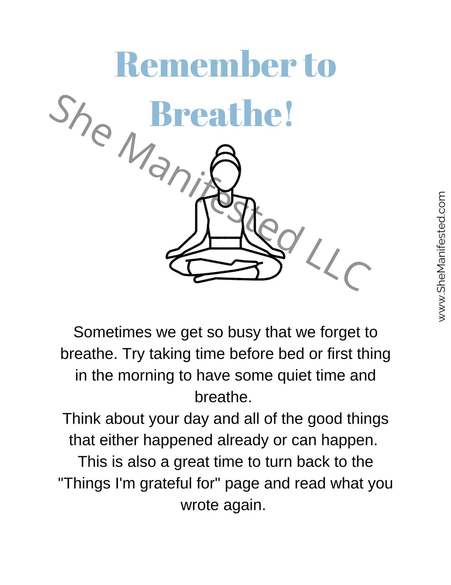 The Young Girls Guide to Self Care and Mindfulness Creative Journal Printable Workbook